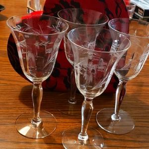 Antique wine glasses